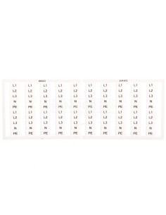 Oznaczniki WSB 20x L1 L2 L3 N PE, biały 249-672 /5szt./