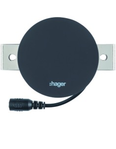 Indukcyjna stacja ładowania do montażu w blacie, ? 62mm, 1A, czarna WDC2617 Berker Hager 2