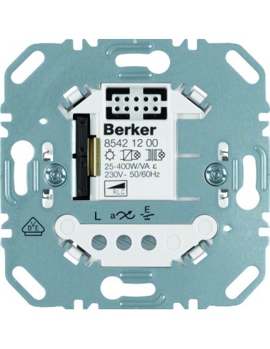 one.platform Ściemniacz uniwersalny przyciskowy pojedynczy, mechanizm Berker.Net, zaciski śrubowe 85421200 Berker Hager