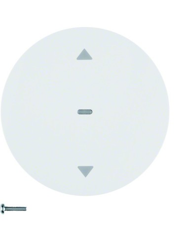 R.x/Serie 1930/Glas Przycisk żaluzjowy komfort do sterowników żaluzjowych Berker.Net, biały, połysk 85241139 Berker Hager