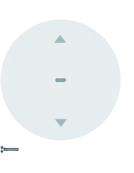 R.x/Serie 1930/Glas Przycisk żaluzjowy komfort do sterowników żaluzjowych Berker.Net, biały, połysk 85241139 Berker Hager