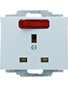 K.5 Gniazdo standard brytyjski, z możliwością wyłączenia, alu 63477003 Berker Hager 2