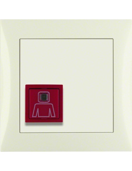 B.Kwadrat/S.1 System przywoławczy Przycisk przywołania z ramką, kremowy połysk 52068982 Berker Hager