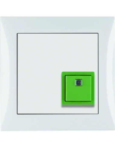 B.Kwadrat/S.1 System przywoławczy Przycisk anulowania z ramką, biały połysk 52018989 Berker Hager