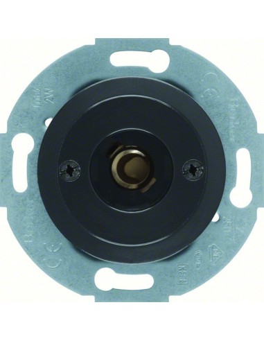 Serie 1930/Glas Łącznik i sygnalizator świetlny E10 z elementem centralnym, czarny 510401 Berker Hager