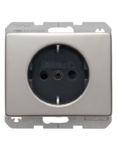 Arsys Gniazdo SCHUKO z podwyższoną ochroną styków, stal szlachetna nierdzewna 47340004 Berker Hager 2
