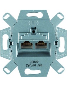 one.platform Mechanizm gniazda komputerowego UAE 2-kr (RJ45), ekranowane, kat.6a iso 4587 Berker Hager 2