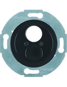 Serie 1930/Glas Płytka nośna do przyłączy miniaturowych z elementem centralnym, czarny 450821 Berker Hager 2