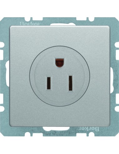 Q.x Gniazdo z uziemieniem standard USA/KANADA NEMA 5-15 R, z zaciskami srubowymi, alu aksamit, lakierowany 41666084 Berker Hager