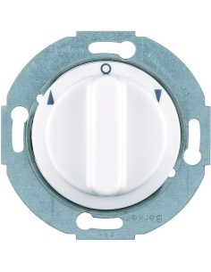 Serie 1930/Glas Łącznik żaluzjowy obrotowy z elementem centralnym i pokrętłem, 2-biegunowy, biały 3812 Berker Hager 2