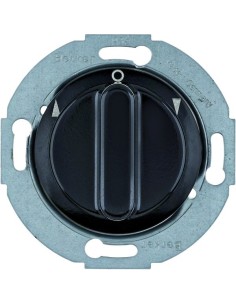 Serie 1930/Glas Łącznik żaluzjowy obrotowy z elementem centralnym i pokrętłem, 1-biegunowy, czarny 381101 Berker Hager 2