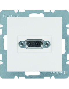S.1/B.3/B.7 Gniazdo VGA, zaciski śrubowe, biały, mat 3315411909 Berker Hager 2