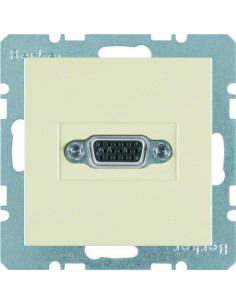 B.Kwadrat/S.1 Gniazdo VGA, kremowy, połysk 3315408982 Berker Hager 2