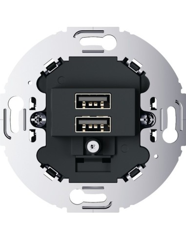 Mechanizm gniazda USB ładowania do serii obrotowych, 3.0 A 230 V, antracyt, mat 260215 Berker Hager