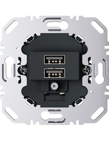 one.platform Mechanizm gniazda USB ładowania 3.0 A 230 V, antracyt, mat 260205 Berker Hager