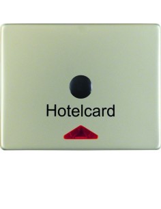 Arsys Łącznik na kartę hotelową-nasadka z nadrukiem i czerwoną soczewką, stal szlachetna, lakierowana 16419004 Berker Hager 2