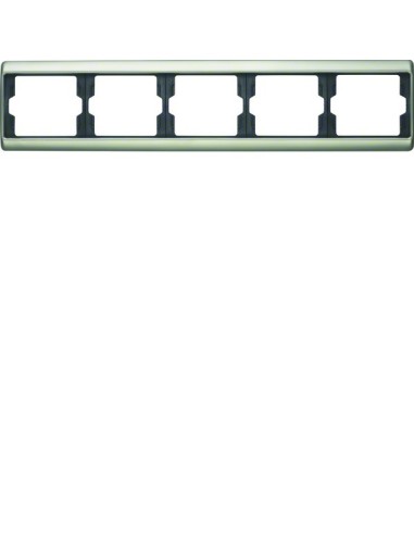 Arsys Ramka 5-krotna pozioma, stal szlachetna nierdzewna 13940004 Berker Hager