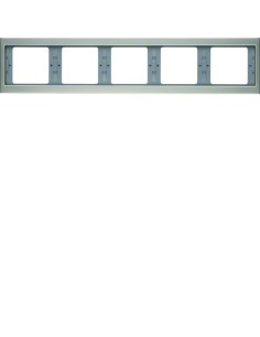K.5 Ramka 5-krotna, pozioma, stal szlachetna nierdzewna 13937004 Berker Hager 2