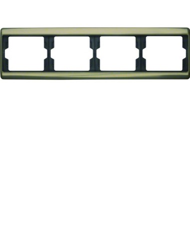 Arsys Ramka 4-krotna pozioma, jasny brąz, metal 13840001 Berker Hager
