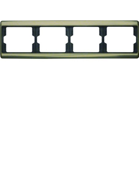 Arsys Ramka 4-krotna pozioma, jasny brąz, metal 13840001 Berker Hager