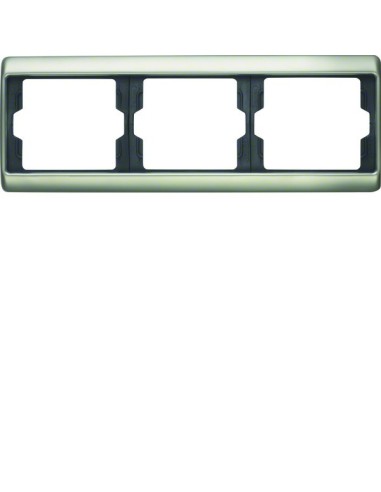 Arsys Ramka 3-krotna pozioma, stal szlachetna nierdzewna 13740004 Berker Hager