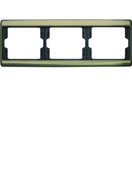 Arsys Ramka 3-krotna pozioma, jasny brąz, metal 13740001 Berker Hager