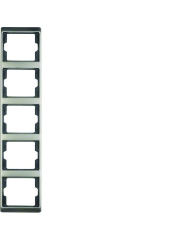 Arsys Ramka 5-krotna pionowa, stal szlachetna nierdzewna 13540004 Berker Hager