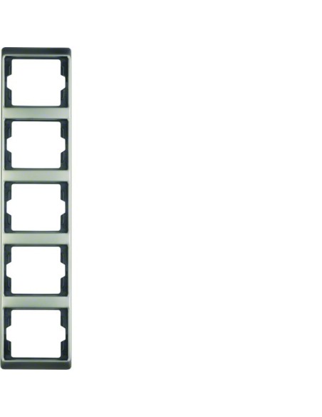 Arsys Ramka 5-krotna pionowa, stal szlachetna nierdzewna 13540004 Berker Hager