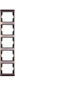 Arsys Ramka 5-krotna pionowa, jasny brąz, metal 13540001 Berker Hager 2