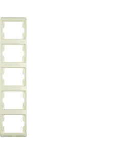 Arsys Ramka 5-krotna pionowa, kremowy  13530002 Berker Hager 2