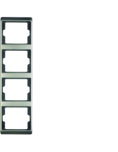 Arsys Ramka 4-krotna pionowa, stal szlachetna nierdzewna 13440004 Berker Hager 2