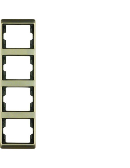 Arsys Ramka 4-krotna pionowa, jasny brąz, metal 13440001 Berker Hager