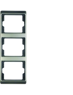 Arsys Ramka 3-krotna pionowa, stal szlachetna nierdzewna 13340004 Berker Hager 2