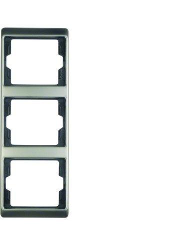 Arsys Ramka 3-krotna pionowa, stal szlachetna nierdzewna 13340004 Berker Hager