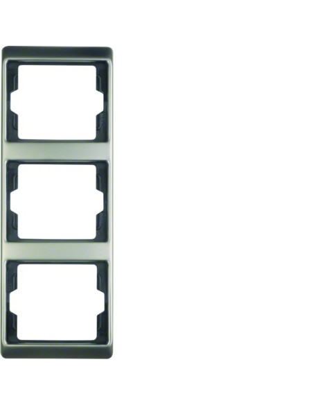 Arsys Ramka 3-krotna pionowa, stal szlachetna nierdzewna 13340004 Berker Hager