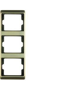 Arsys Ramka 3-krotna pionowa, jasny brąz, metal 13340001 Berker Hager 2