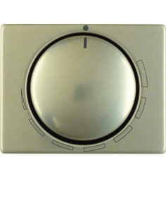 Arsys Płytka czołowa z pokrętłem regulacyjnym do regulatora obrotów, jasny brąz, metal 11340021 Berker Hager 2