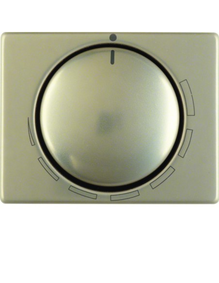 Arsys Płytka czołowa z pokrętłem regulacyjnym do regulatora obrotów, jasny brąz, metal 11340021 Berker Hager