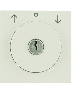 S.1 Płytka czołowa z zamkiem do łącznika żaluzjowego na klucz, kremowy, połysk 10828982 Berker Hager 2