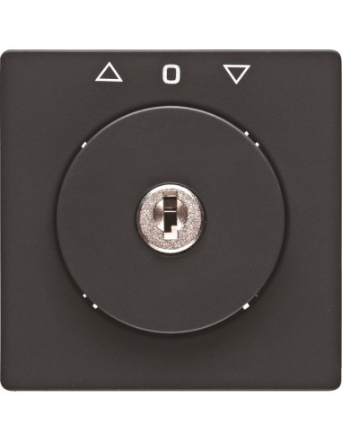 Q.x Płytka czołowa z kluczem do łącznika żaluzjowego na klucz antracyt, aksamit 10816086 Berker Hager