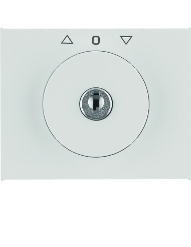 K.1 Płytka czołowa z kluczykiem do łącznika żaluzjowego obrotowego, biały 10797309 Berker Hager