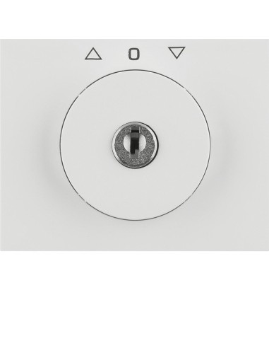 K.1 Płytka czołowa z kluczykiem do łącznika żaluzjowego obrotowego, biały 10797109 Berker Hager