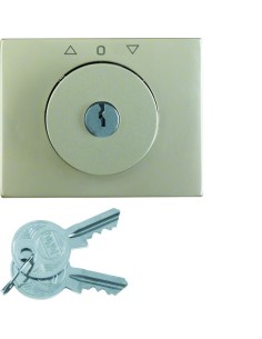 K.5 Płytka czołowa z kluczykiem do łącznika żaluzjowego obrotowego, stal szlachetna nierdzewna 10797104 Berker Hager 2