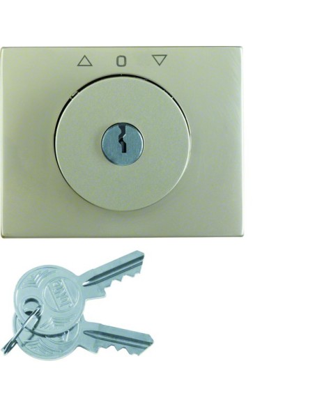 K.5 Płytka czołowa z kluczykiem do łącznika żaluzjowego obrotowego, stal szlachetna nierdzewna 10797104 Berker Hager