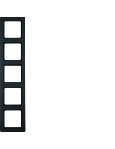 Q.1 Ramka 5-krotna, antracyt, aksamit  10156086 Berker Hager