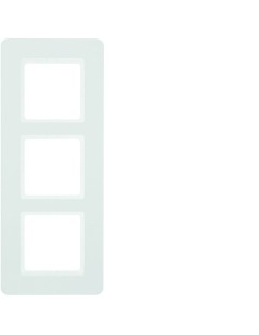 Q.7 Ramka 3-krotna, biały aksamit, lakierowany 10136189 Berker Hager 2