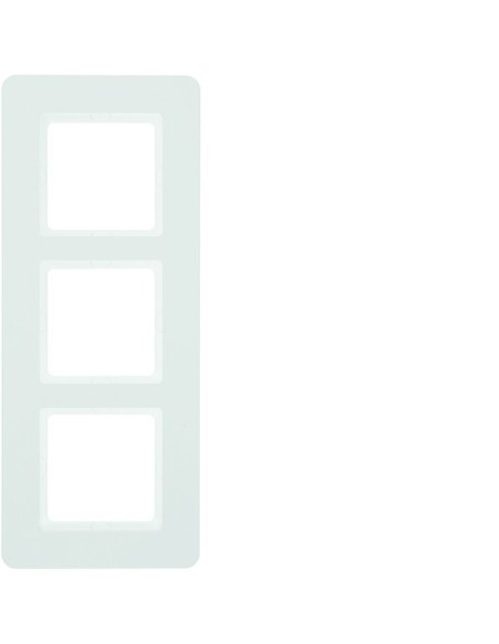 Q.7 Ramka 3-krotna, biały aksamit, lakierowany 10136189 Berker Hager