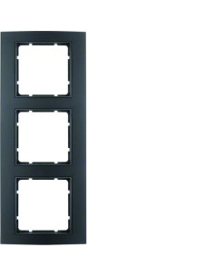 B.3 Ramka 3-krotna, alu, czarny/antracyt  10133005 Berker Hager 2