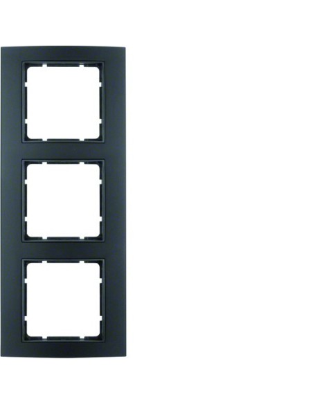 B.3 Ramka 3-krotna, alu, czarny/antracyt  10133005 Berker Hager