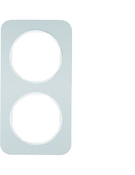 R.1 Ramka 2-krotna, alu/biały  10122174 Berker Hager